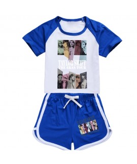 Taylor Swift 100-170 Kids Pajamas Taylor Swift T-shirt Shorts Sports Pajamas Suit