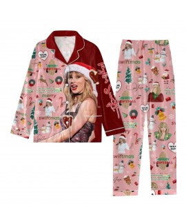 Taylor Swift Plus Size Grinch Star Pajamas Taylor Swift Fashion Pajama Set