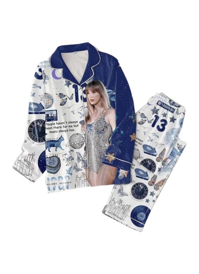 Taylor Swift Printed Pajamas Set Taylor Swift Plus Size Grinch Star Pajamas