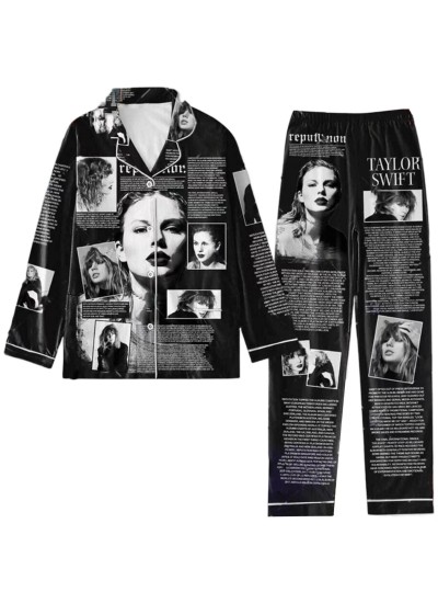Taylor Swift Printed Pajama Sets Fahion Taylor Swift Plus Size Grinch Star Pajamas