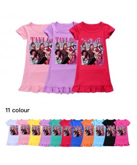 Taylor Swift 100-160 Girls Ice Silk Short Sleeve P...