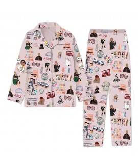 Taylor Swift Printed Pajamas Set Taylor Swift Plus...