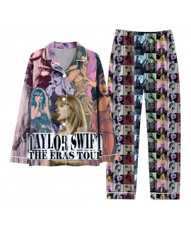 Taylor Swift Printed Pajamas Sets Taylor Swift Plus Size Fashion Pajamas Grinch Star Pajamas