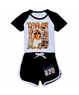 Taylor Swift 100-170 boys and girls T-shirt shorts sports suit summer Taylor Swift Pajamas