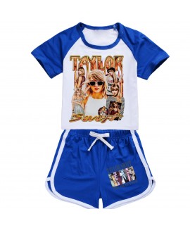 Taylor Swift 100-170 boys and girls T-shirt shorts sports suit summer Taylor Swift Pajamas