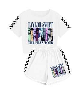 Taylor Swift T-shirt And Shorts Sports Pajamas Set...