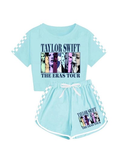 Taylor Swift Boys And Girls T-shirt And Shorts Sports Pajamas Children Taylor Swift Suits