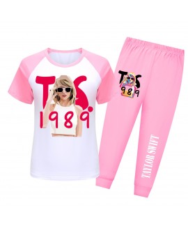 Taylor Swift 110-170 Size Spring And Summer Pajama Set For Children Taylor Swift Pajama Set