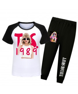 Taylor Swift 110-170 Size Spring And Summer Pajama Set For Children Taylor Swift Pajama Set