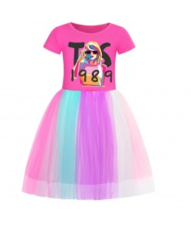 Taylor Swift Girls' Skirt Taylor Swift Children's Star Rainbow Lace Skirt Taylor Swift Pajamas