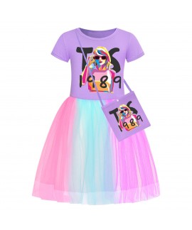 Taylor Swift Girls' Skirt Taylor Swift  Star Rainbow Lace Skirt Taylor Swift Pajamas Come With A Small Bag