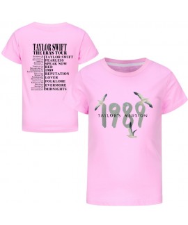 1989 Taylor Swift Kids' Reversible Print T-Shirt Taylor Swift Short Sleeve Pajamas