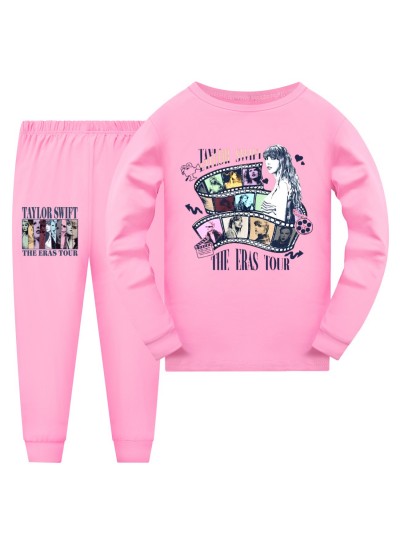 Taylor Swift110-170 Boys and Girls Long Sleeve Long Pants Round Neck Pajama Set