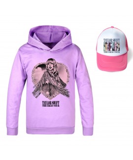 Taylor Swift Boys And Girls Hooded Sweatshirt + Hat Taylor Swift Pajamas And Pink Visor