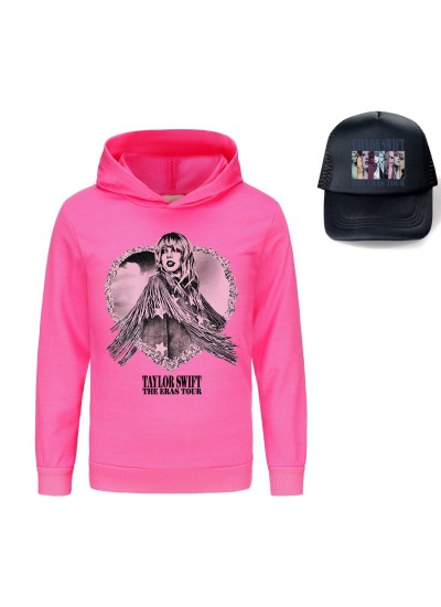 Taylor Swift Boys And Girls Hooded Sweatshirt + Hat 2 Colors Taylor Swift Pajamas And Black Visor