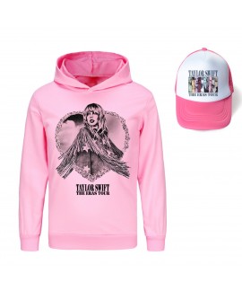 Taylor Swift Kids' Hooded Sweatshirt + Hat 4 Colors Taylor Swift Pajamas And Pink Visor