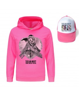 Taylor Swift Kids' Hooded Sweatshirt + Hat 4 Colors Taylor Swift Pajamas And Pink Visor