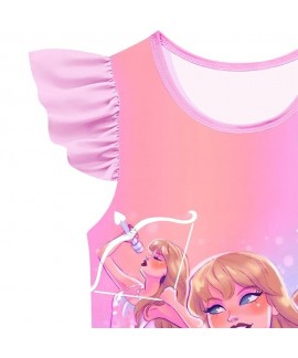 Taylor Swift Girls' Short Sleeve Pajamas Nightgown Lounge Dress Taylor Swift Summer Pajamas