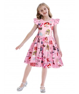 International Superstar Female Singer Taylor Swift Girls' Nightgown Taylor Swift Children's Home Skirt Taylor Swift Pajama