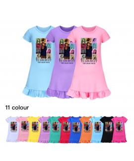 Taylor Swift 100-160 Girls Short Sleeve Pajamas Ni...