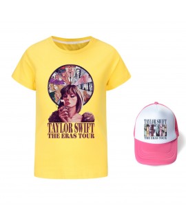 Taylor Swift Summer Boys And Girls Short-sleeved T-shirt Pajamas+Hat