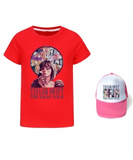 Taylor Swift Summer Boys And Girls Short-sleeved T-shirt Pajamas+Hat