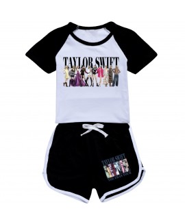 Taylor Swift Children's Short Sleeve Shorts Sports Pajamas Set Sizes 100-170