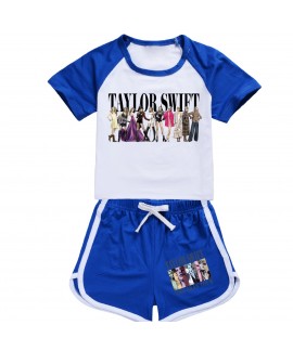 Taylor Swift Children's Short Sleeve Shorts Sports Pajamas Set Sizes 100-170
