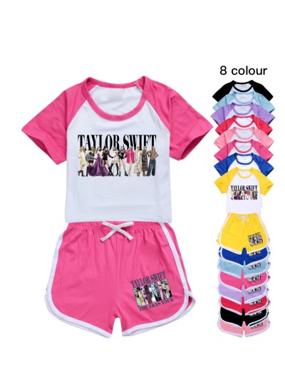 Taylor Swift Children's Short Sleeve Shorts Sports Pajamas Set Sizes 100-170