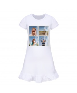 Taylor Swift100-160 Girls Short Sleeve Pajamas Nightdress Home Clothes Skirt