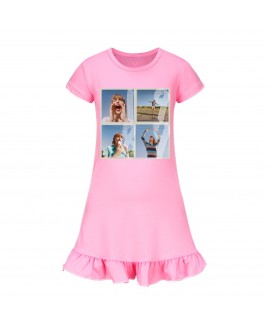 Taylor Swift100-160 Girls Short Sleeve Pajamas Nightdress Home Clothes Skirt