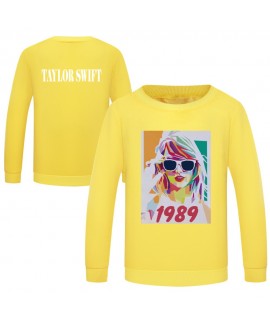 Taylor Swift Boys And Girls Round Neck Multi-color Sweatshirt Taylor Swift Children's Long-sleeved Pajamas