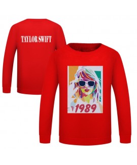 Taylor Swift Boys And Girls Round Neck Multi-color Sweatshirt Taylor Swift Children's Long-sleeved Pajamas