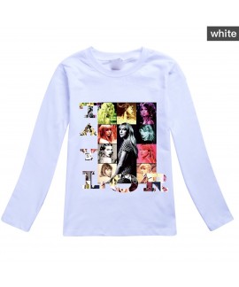 Taylor Swift Boys And Girls Long-sleeved T-shirt Multi-color Pajamas