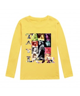 Taylor Swift Boys And Girls Long-sleeved T-shirt Multi-color Pajamas