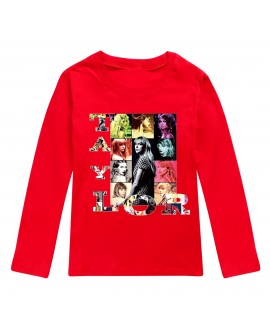 Taylor Swift Boys And Girls Long-sleeved T-shirt Multi-color Pajamas