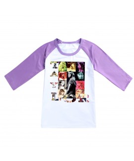 Taylor Swift Children's Three-quarter Sleeve T-shirt Multi-color Pajamas For Boys And Girls