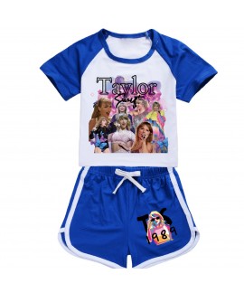 Taylor Swift 100-170 Kids Pajama Taylor Swift T-shirt Shorts Sports Pajama Suits