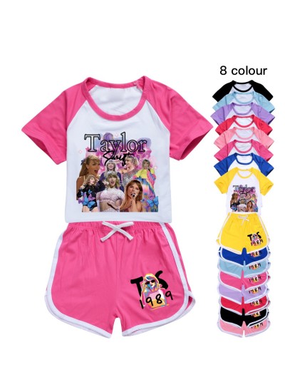 Taylor Swift 100-170 Kids Pajama Taylor Swift T-shirt Shorts Sports Pajama Suits