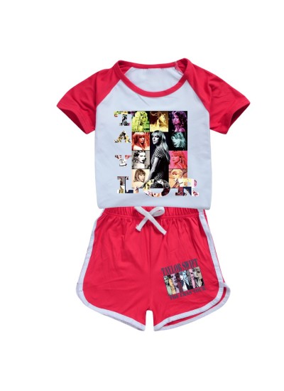 Taylor Swift 100-170 Children's Short-sleeved Shorts Sports Suit Taylor Swift Children's Pajama Set