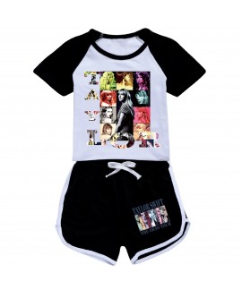 Taylor Swift 100-170 Children's Short-sleeved Shorts Sports Suit Taylor Swift Children's Pajama Set