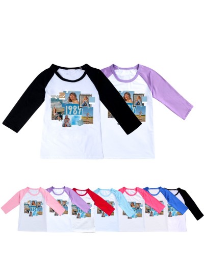 1989 Taylor Swift Kids' Short-sleeved Three-quarter Sleeve T-shirt Pajamas