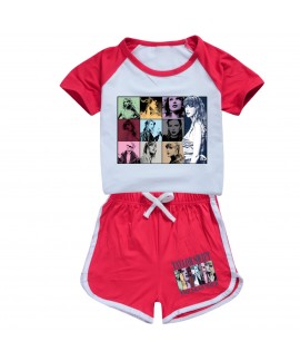 Taylor Swift Size 100-170 Kids Pajamas Taylor Swift T-shirt Shorts Sports Pajamas Suit