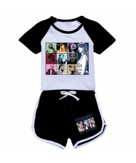 Taylor Swift Size 100-170 Kids Pajamas Taylor Swift T-shirt Shorts Sports Pajamas Suit
