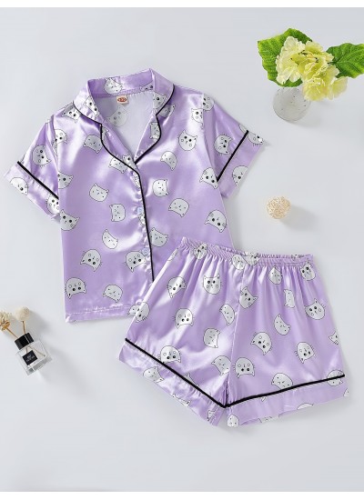 Summer Blouses Short Sleeve Girls Matching Shorts 