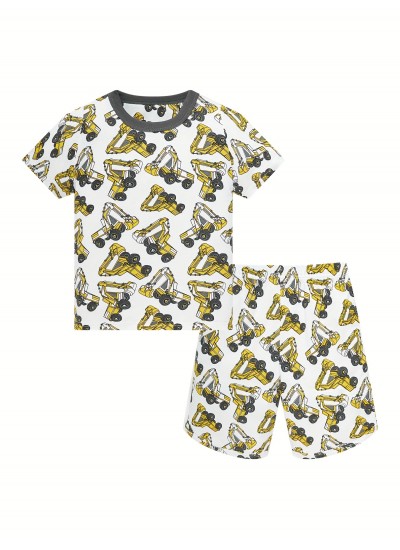 Pajamas Set Shorts Cotton Summer Boys Homewear 