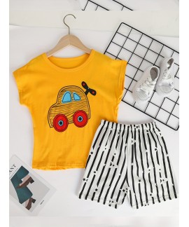 Boys Summer Pajamas Set Comfortable Homewear 