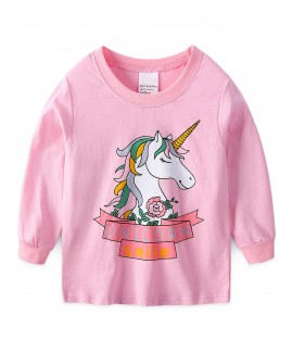 Girls Unicorn Print Casual Pajamas