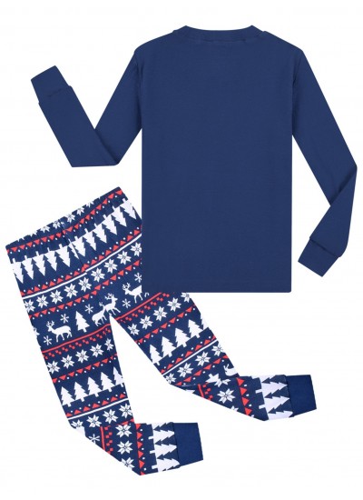 2023 Autumn Winter New Children's Round Neck Christmas Home Clothes Pajamas Set 