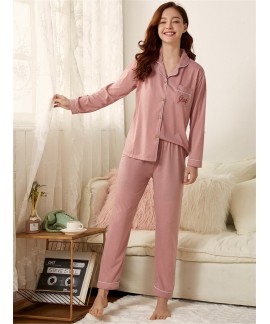 Women's Sleepwear Comfortable Cotton Letter Embroi...